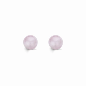 Ti Sento Earrings Silver And Pink Catseye Ball Stud