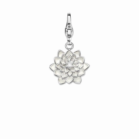 Ti Sento Sterling Silver White Zirconia Good Luck Bloom Charm D