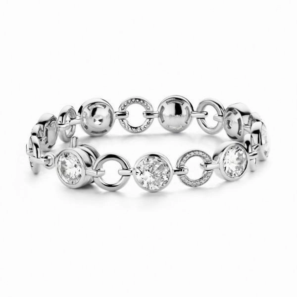 Ti Sento Sterling Silver White Zirconia Large Link Bracelet D