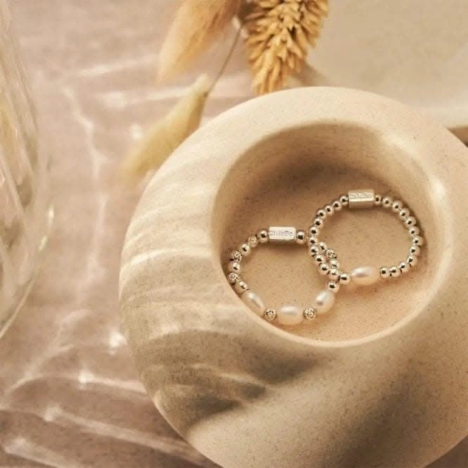 Triple Sparkle Pearl Ring
