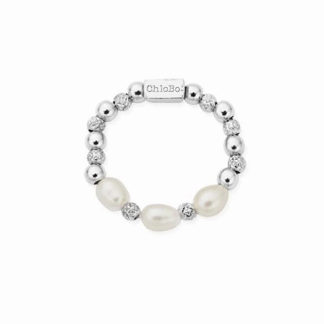 Triple Sparkle Pearl Ring