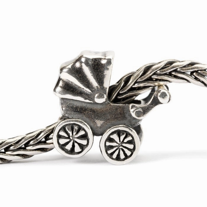 Trollbeads Bead Baby Buggy Silver