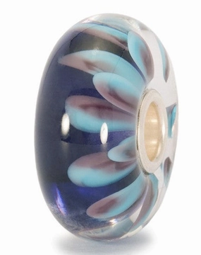 Trollbeads Bead Blue Petals Silver