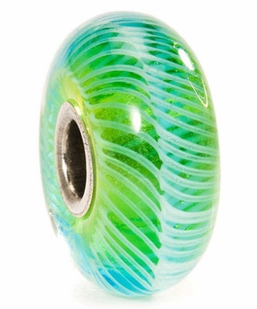 Trollbeads Bead Turquoise Feather Silver