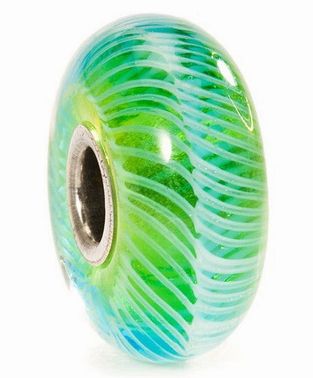 Trollbeads Bead Turquoise Feather Silver