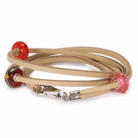 Trollbeads Beige Leather Bracelet 34cm