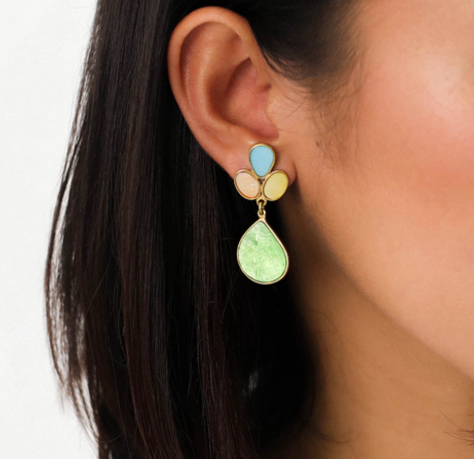 VICTOIRE 3 oval top post earrings