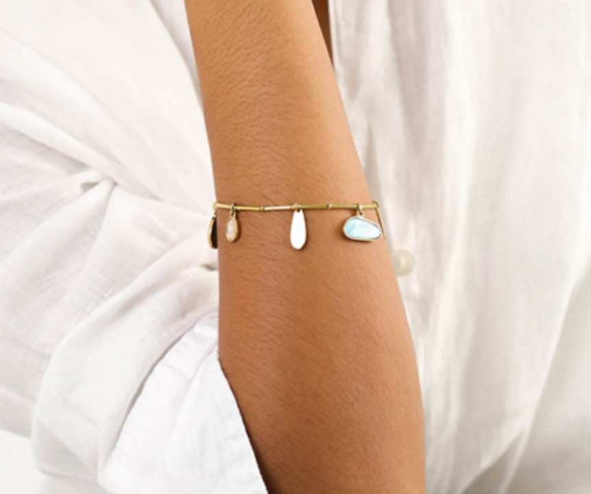 VICTOIRE metal tube stretch bracelet