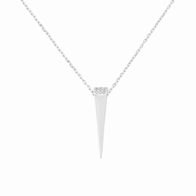 Waterford Jewellery Sterling Silver Cubic Zirconia Triangle Necklace