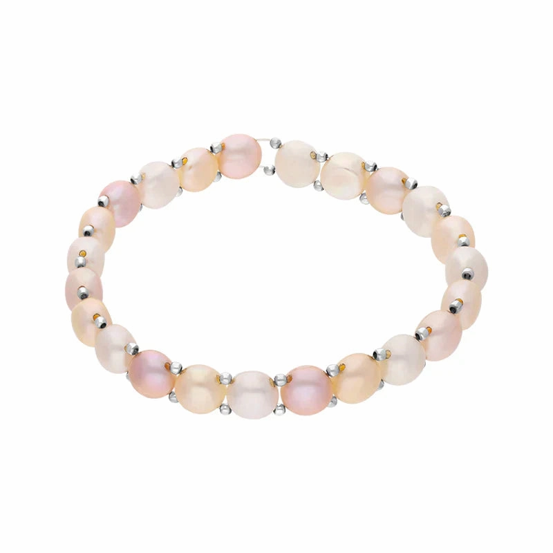 Yoko Pearls Freshwater Pearl Multi Coloured Pastel Bracelet D
