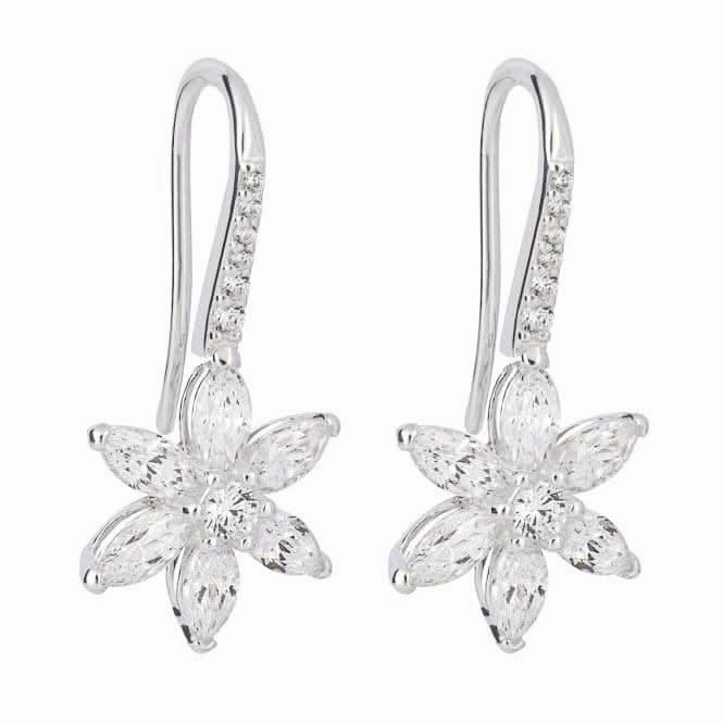 Zirconia Flower Earrings E6254C