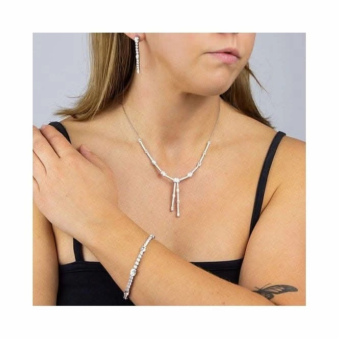 Zirconia Round & Oval Stones Bracelet B5329