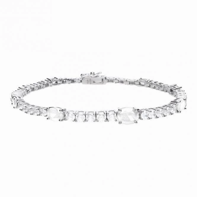 Zirconia Round & Oval Stones Bracelet B5329