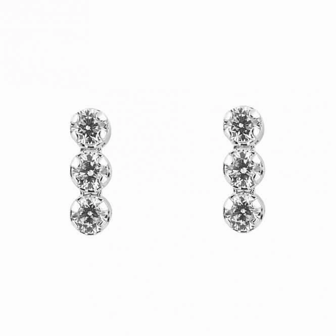 Zirconia Tri Ball Stud Earrings E6280C